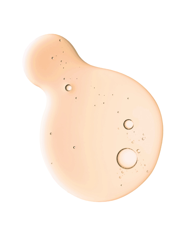 Garancia Sérum L'ELIXIR DU MARABOUT : Texture fluide et transparente d'un sérum Garancia avec de fines bulles d'actifs en suspension, évoquant une formule légère et hautement concentrée.