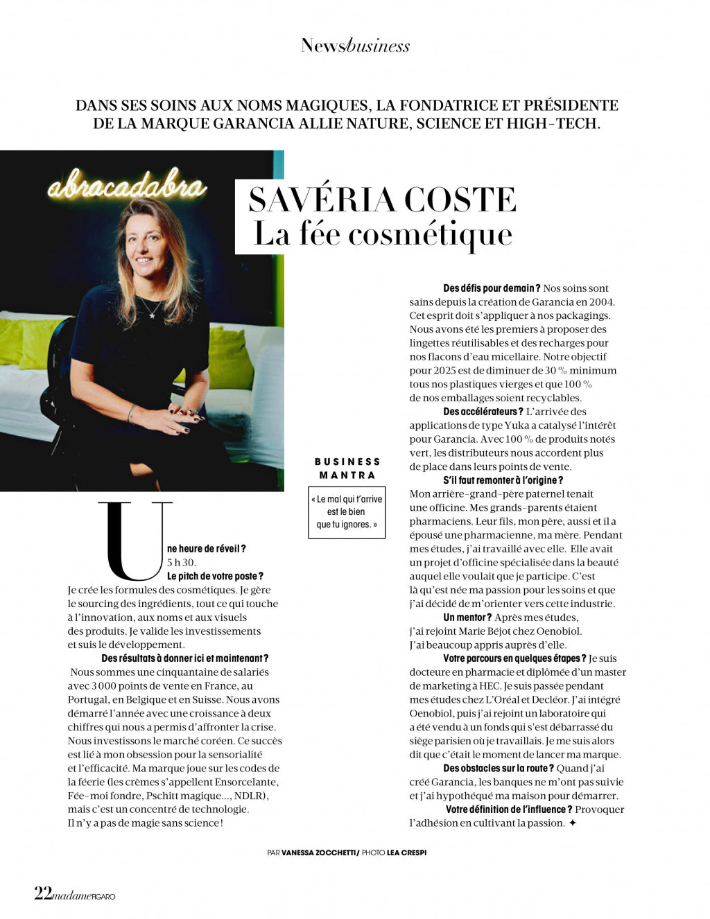 Savéria COSTE : La fée cosmétique