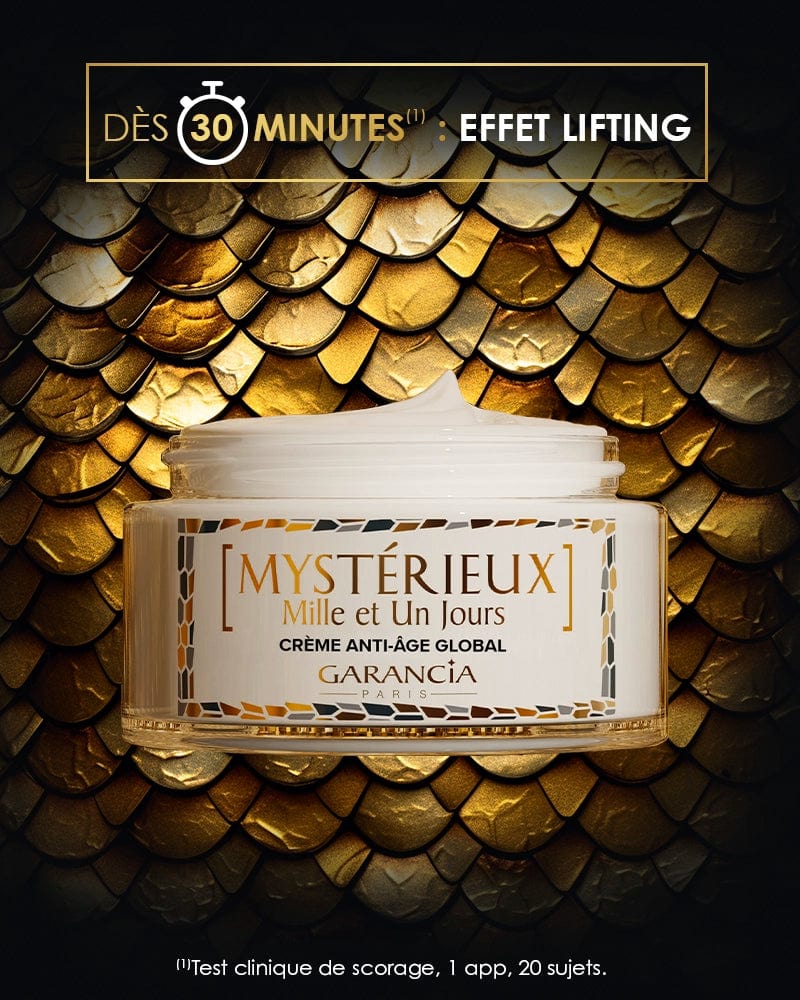 Laboratoire Garancia Anti-Âge & Anti-Rides [ MYSTÉRIEUX Mille et Un Jours ]  effet lifting dès 30 minutes avec la crème anti-rides Mystérieux Mille et Un Jours