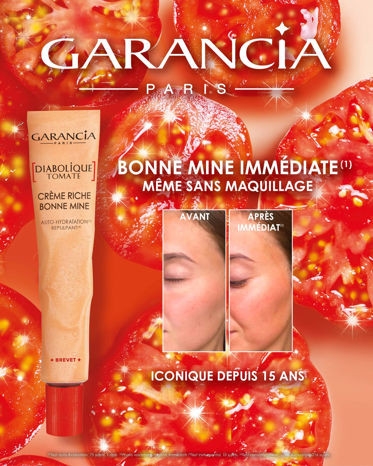 présentation de la crème de jour - diabolique tomate crème riche