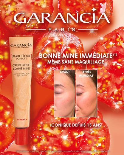 présentation de la crème de jour - diabolique tomate crème riche