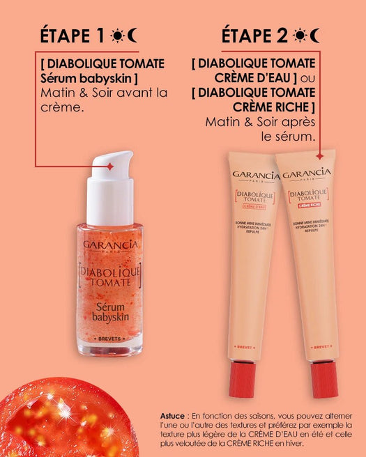 routine et astuces des crèmes de jour - diabolique tomate 