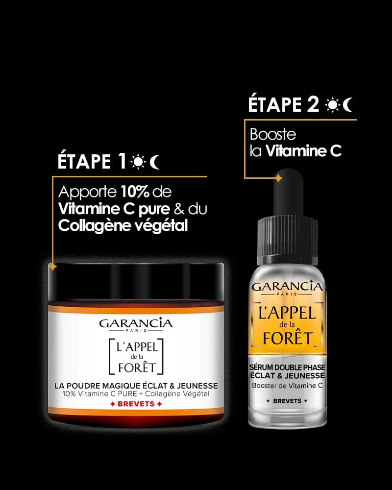 Laboratoire Garancia Sérum [ L'APPEL de la FORÊT ] SÉRUM DOUBLE PHASE - présentation de 2 produits (étape 1 et étape 2) pour construire une routine de soin
