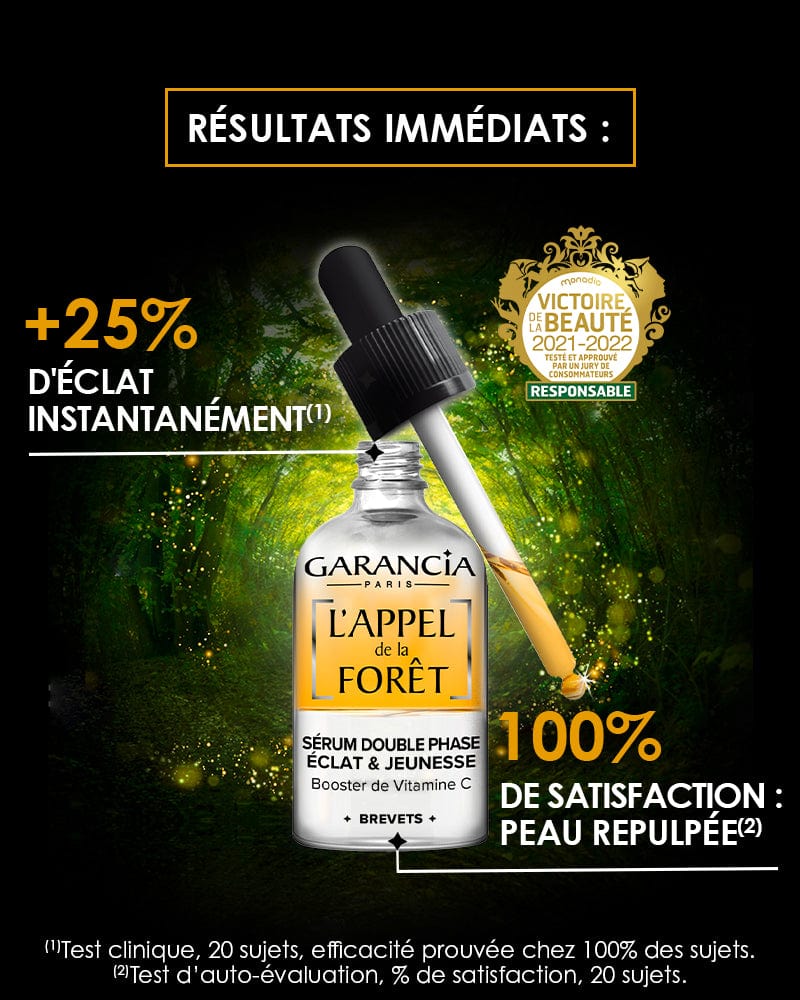Laboratoire Garancia Sérum [ L'APPEL de la FORÊT ] SÉRUM DOUBLE PHASE - produit avec explications des resultats